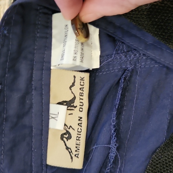 American Outback Navy Blue Outdoor Pants Convertible Shorts - Picture 7 of 8